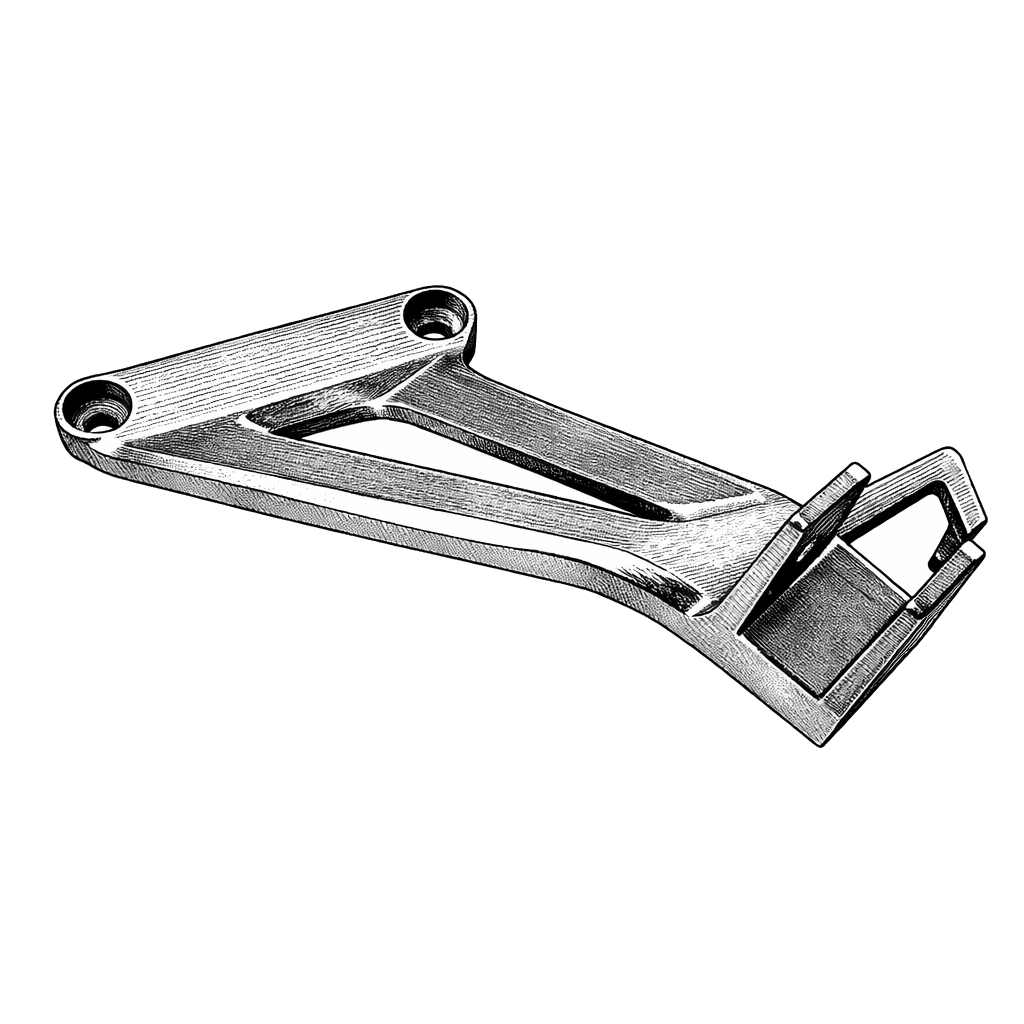 Soporte estribera trasera izquierda